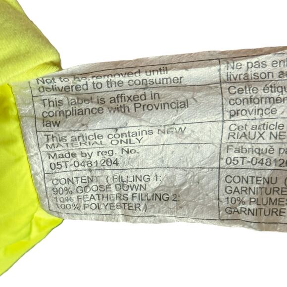 Lululemon Size 8 What The Fluff Pullover Jacket Clarity Yellow Neon Down Puffer - Picture 11 of 16